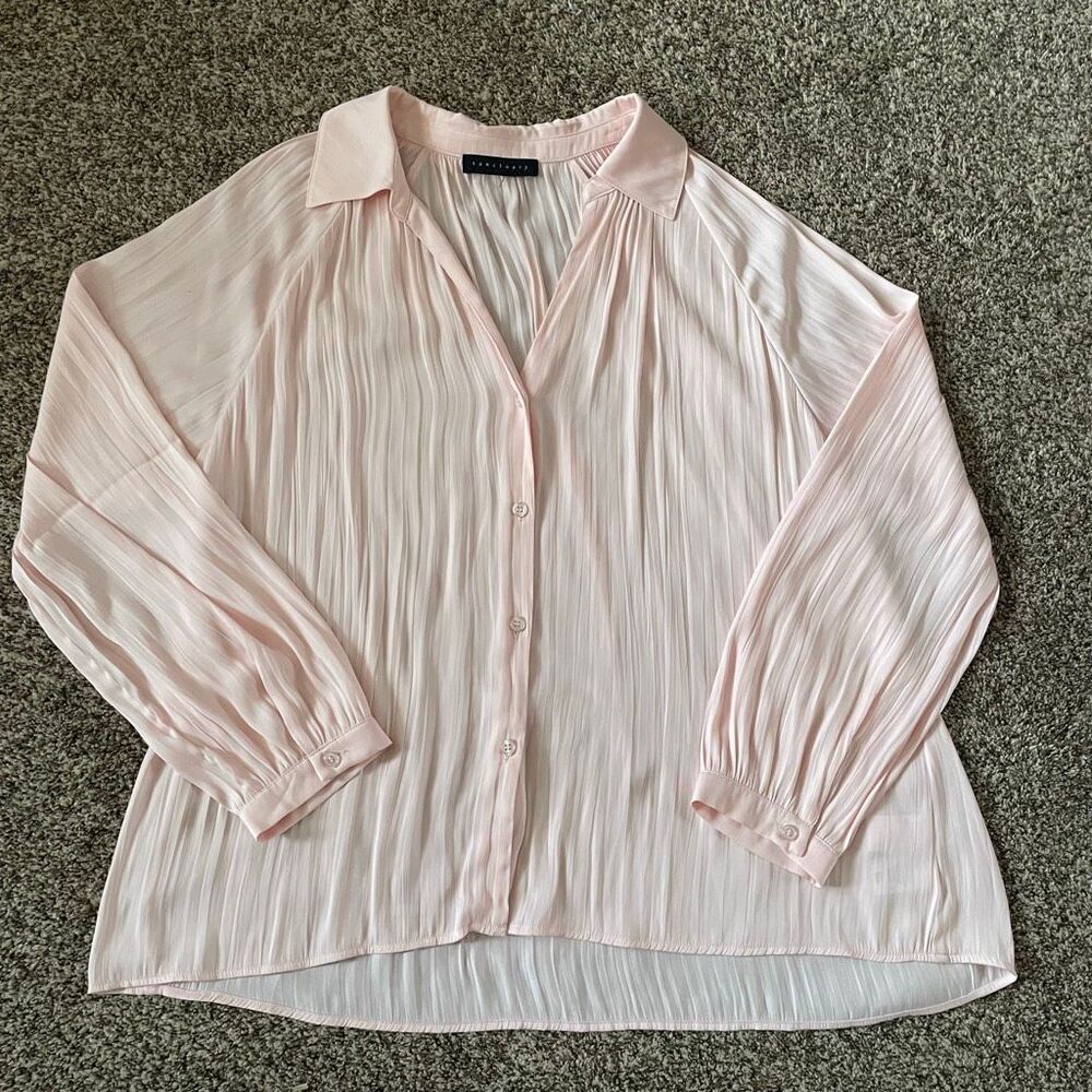 Sanctuary pink button down women’s blouse